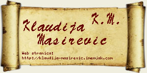 Klaudija Maširević vizit kartica